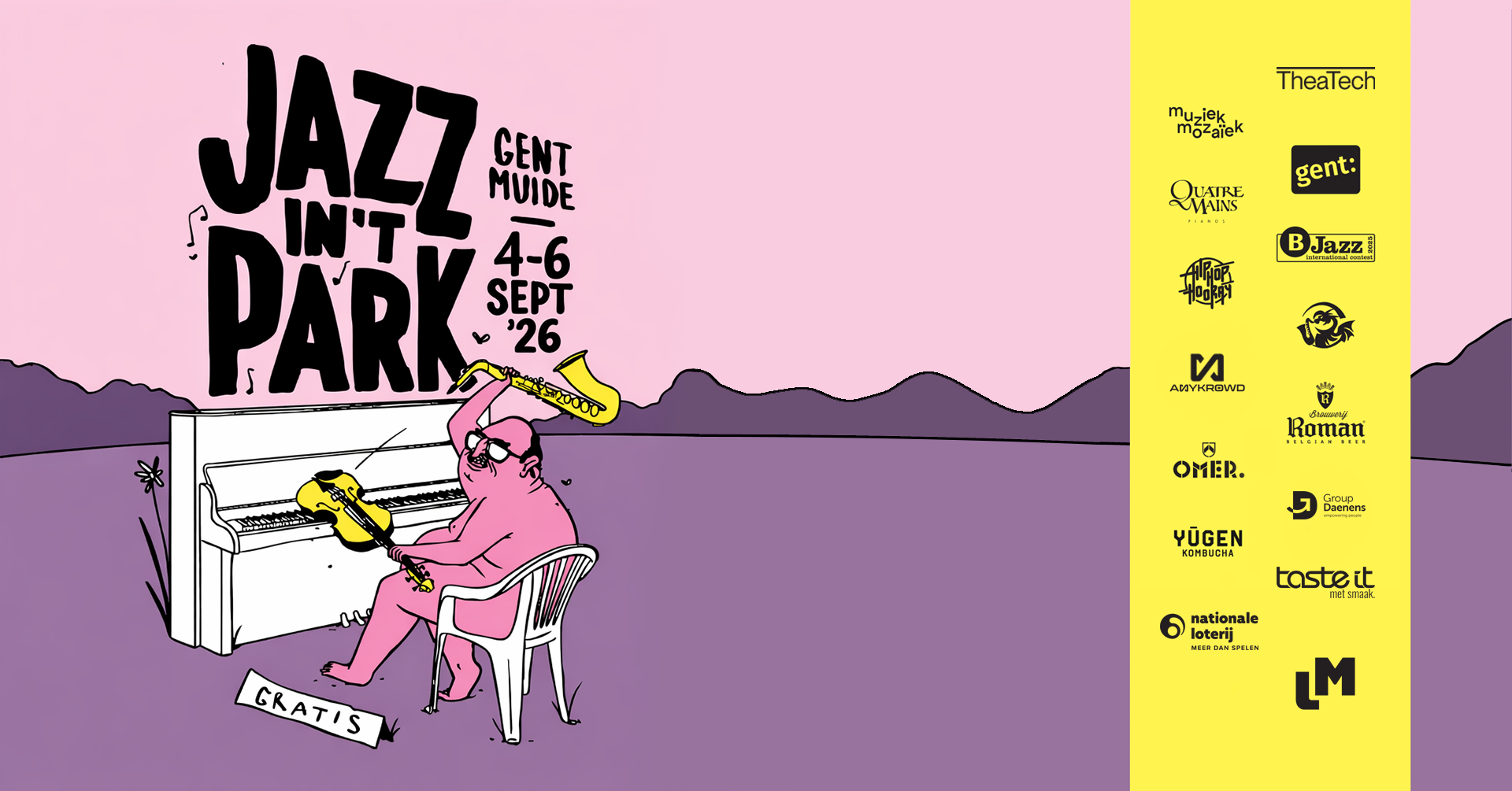 Jazz in't Park 2026 affiche met datum 4 tot 6 september